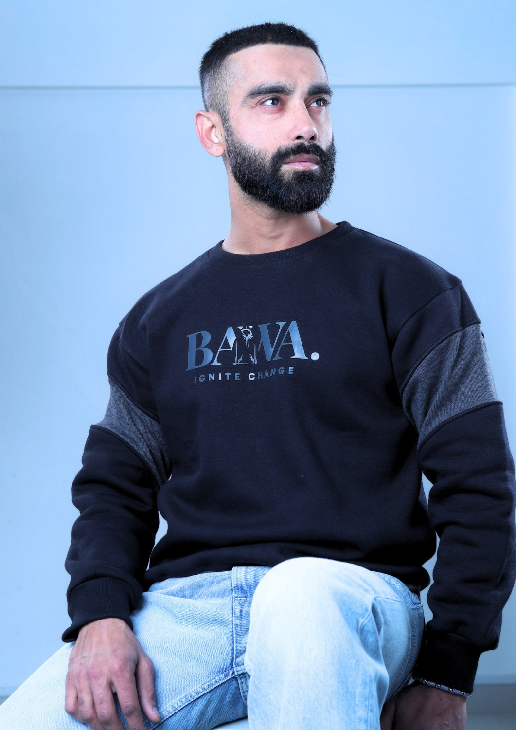 Grey Barrier - Baggy Sweat-top