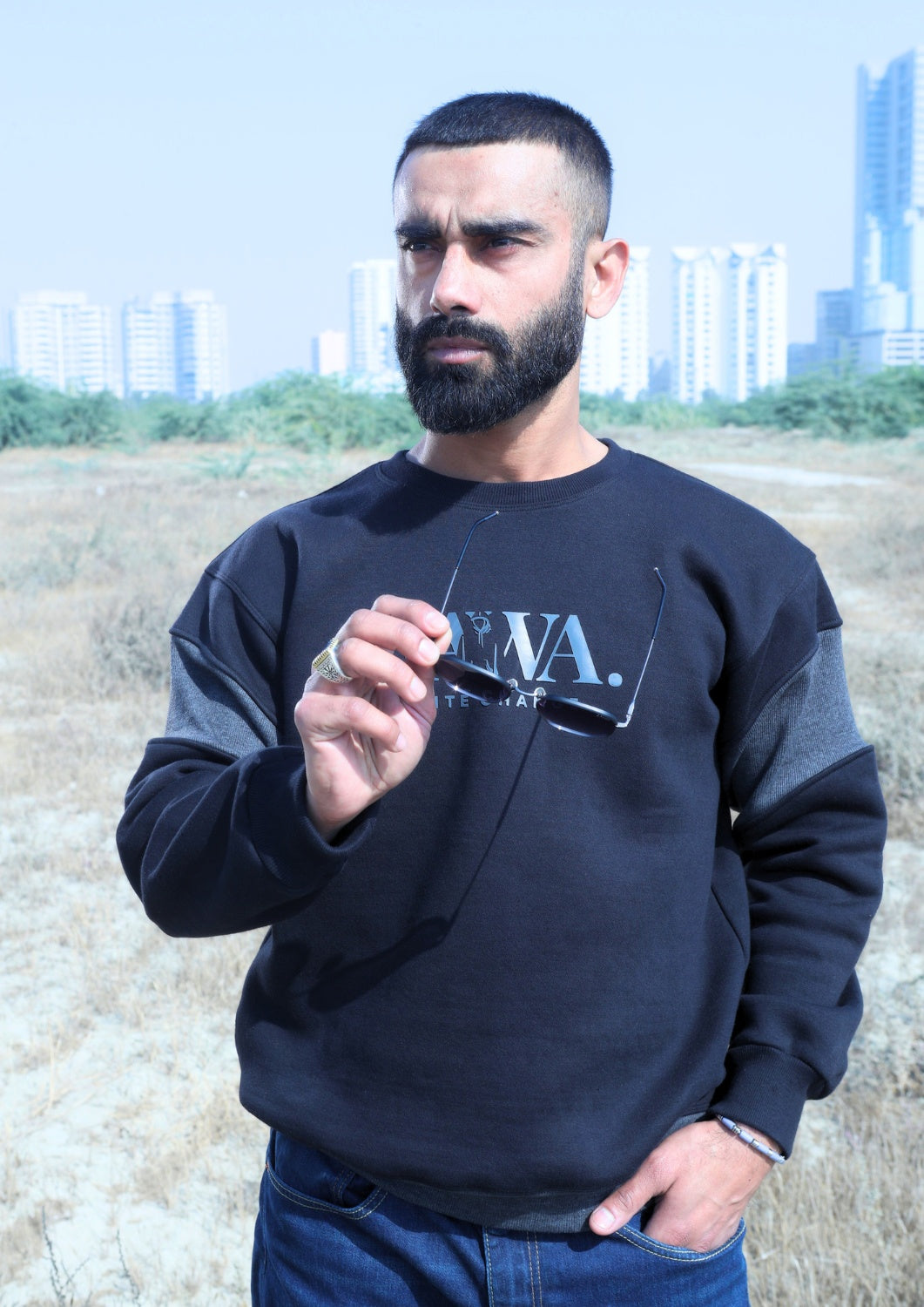 Grey Barrier - Baggy Sweat-top